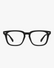 Atlas Square Optical Frames in Matte Black, front view on a light gray studio background