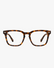 Atlas Square Optical Frames in Tortoise Brown, front view on a light gray studio background