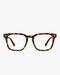 Atlas Square Optical Frames in Tortoise Brown, front view on a light gray studio background