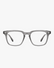 Atlas Square Optical Frames in Crystal Smoke, front view on a light gray studio background