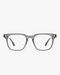 Atlas Square Optical Frames in Crystal Smoke, front view on a light gray studio background