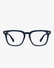 Atlas Square Optical Frames in Navy Slate, front view on a light gray studio background