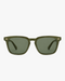 Harbor Polarized Sunglasses in Olive and Green Polarized, front view on a light gray studio background