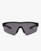 Summit Sport Shield Glasses in Smoke Grey, front view on a light gray studio background