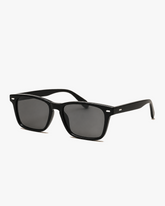 45-degree view of Harbor Polarized Sunglasses showing frame shape and temple details