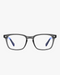 Metro Blue Light Frames in Graphite, front view on a light gray studio background