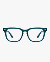Metro Blue Light Frames in Deep Teal, front view on a light gray studio background