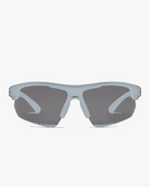 Aero Wrap Sports Glasses in Clear Training, front view on a light gray studio background