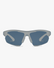 Aero Wrap Sports Glasses in Silver Mirror, front view on a light gray studio background