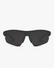 Aero Wrap Sports Glasses in Smoke Black, front view on a light gray studio background