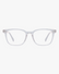 Aurora Blue Light Glasses in Crystal Clear, front view on a light gray studio background
