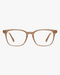 Aurora Blue Light Glasses in Warm Tortoise, front view on a light gray studio background