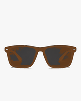 Cascade Polarized Sunglasses in Tortoise and Brown Polarized, front view on a light gray studio background