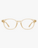 Celeste Oval Optical Frames in Champagne Crystal, front view on a light gray studio background