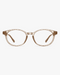 Celeste Oval Optical Frames in Espresso Tortoise, front view on a light gray studio background