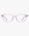 Celeste Oval Optical Frames in Soft Lilac, front view on a light gray studio background