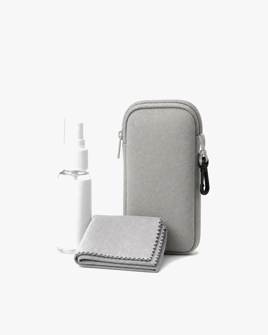 Everyday Lens Care Kit eyewear accessory, front view on a light gray studio background