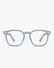 Keystone Blue Light Glasses in Clear Smoke, front view on a light gray studio background