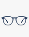 Keystone Blue Light Glasses in Midnight Blue, front view on a light gray studio background