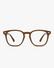 Keystone Blue Light Glasses in Walnut Tortoise, front view on a light gray studio background