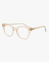 45-degree view of Luna Cat-Eye Optical Frames showing frame shape and temple details