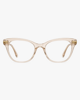 Front view of Luna Cat-Eye Optical Frames on a light gray studio background