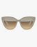 Maris Butterfly Sunglasses in Ivory and Brown Gradient, front view on a light gray studio background