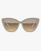 Maris Butterfly Sunglasses in Ivory and Brown Gradient, front view on a light gray studio background