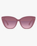 Maris Butterfly Sunglasses in Rose Crystal and Mauve, front view on a light gray studio background
