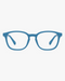 Mini Flex Kids Frames in Clear Blue, front view on a light gray studio background