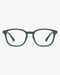Mini Flex Kids Frames in Forest Green, front view on a light gray studio background