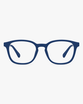 Mini Flex Kids Frames in Navy, front view on a light gray studio background