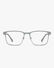 Ridge Titanium Optical Frames in Brushed Silver, front view on a light gray studio background