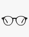 Rowan Round Optical Frames in Black, front view on a light gray studio background