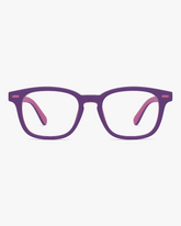 Scout Kids Optical Frames in Berry Lilac, front view on a light gray studio background