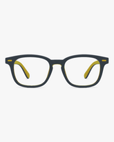 Scout Kids Optical Frames in Graphite Lime, front view on a light gray studio background