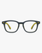 Scout Kids Optical Frames in Graphite Lime, front view on a light gray studio background