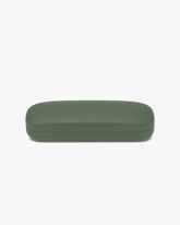 Slim Hard Glasses Case in Sage, front view on a light gray studio background