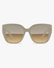 Solstice Oversized Sunglasses in Ivory and Brown Gradient, front view on a light gray studio background
