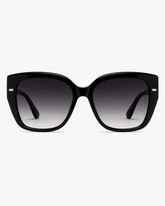 Front view of Solstice Oversized Sunglasses on a light gray studio background