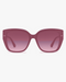 Solstice Oversized Sunglasses in Rose and Mauve Gradient, front view on a light gray studio background