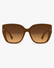 Solstice Oversized Sunglasses in Tortoise and Amber, front view on a light gray studio background