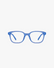 Sprout Flex Kids Blue Light Glasses in Berry Blue, front view on a light gray studio background