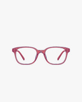 Sprout Flex Kids Blue Light Glasses in Navy Red, front view on a light gray studio background