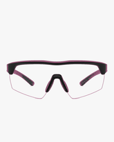 Summit Sport Shield Glasses in Rose Mirror, front view on a light gray studio background