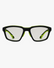 Trail Kids Sport Glasses in Black Lime, front view on a light gray studio background
