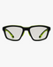Trail Kids Sport Glasses in Black Lime, front view on a light gray studio background