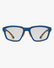 Trail Kids Sport Glasses in Blue Orange, front view on a light gray studio background