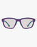 Trail Kids Sport Glasses in Purple Aqua, front view on a light gray studio background