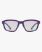 Trail Kids Sport Glasses in Purple Aqua, front view on a light gray studio background